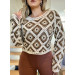 Blusa Manga Longa Crochê Beth