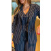 Blazer Alfaiataria Listrado Ravena