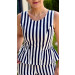 Conjunto Blusa E Calça Listrada Yolanda 