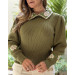 Blusa Tricot Detalhe Gola Mel