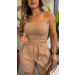 Conjunto Cropped E Short Linho Tamy