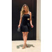 Vestido Curto Detalhe Metálico Mel