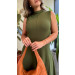 Vestido Longo Canelado Cecilia