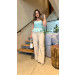 Calça Pantalona Com Cinto Melissa