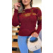 Blusa Manga Longa Tricot Aplicação Duda