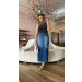 Saia Midi Jeans Helena