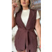 Conjunto Max Colete E Short Alfaiataria Lú