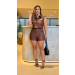 Conjunto Colete E Short Couro Nina