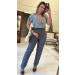 Conjunto Blusa E Calça Com Cinto Mari