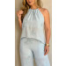 Conjunto Blusa Frente Única E Calça Lara 