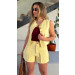 Conjunto Colete e Short Linho Rifka