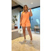 Conjunto Blusa E Short Linho Sara