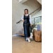 Conjunto Cropped E Saia Midi Couro Sara