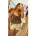 Short Jeans Detalhe Bordado Flower 