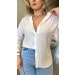 Camisa Básica Manga Longa Crepe Texturizado