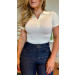 Blusa Polo Canelada Paloma