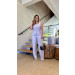 Conjunto Blusa Botões E Calça Alfaiataria Lia