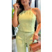 Conjunto Cropped E Calça Pantalona Vanessa