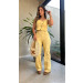 Conjunto Cropped E Calça Sarja Tainá