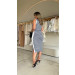 Vestido Midi Gola Alta Agatha Cores