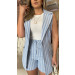 Conjunto Colete E Short Linho Emily