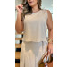 Conjunto Cropped E Saia Midi Suelen
