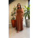 Vestido Longo Canelado Cecilia