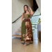Vestido Longo Alça Larga Com Amarração Fer