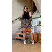 Conjunto Camisa E Short Animal Print 