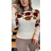 Blusa Manga Longa Tricot Aplicação Duda