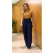 Calça Pantalona Detalhe Pala Paula 
