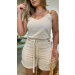 Conjunto Blusa E Short Linho Alice