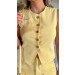 Conjunto Colete e Short Linho Rifka