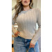 Blusa Tricot Manga Longa Tati