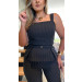 Conjunto Blusa E Calça Risca De Giz