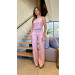 Conjunto Cropped E Calça Pantalona Vanessa