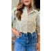 Camisa Cropped Bordado Suzy