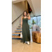 Vestido Midi Canelado Alice