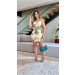 Conjunto Cropped E Saia Linho Bordado Heloisa