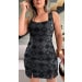 Vestido Couro Bordado Livia