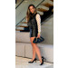 Conjunto Colete E Short Couro Nina