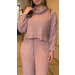 Conjunto Blusa E Calça Tricot Beca