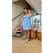 Vestido Curto Liso Flay