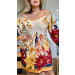 Vestido Curto Com Manga 3/4 Babi