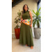 Vestido Longo Canelado Cecilia