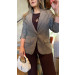 Blazer Com Ombreira Jacquard 