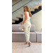 Conjunto Blusa E Calça Risca De Giz Mia