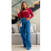 Calça Jeans Wide Leg Emilly