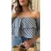 Cropped Listrado Mia