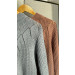 Blusa Manga Longa Tricot Detalhe Perolas